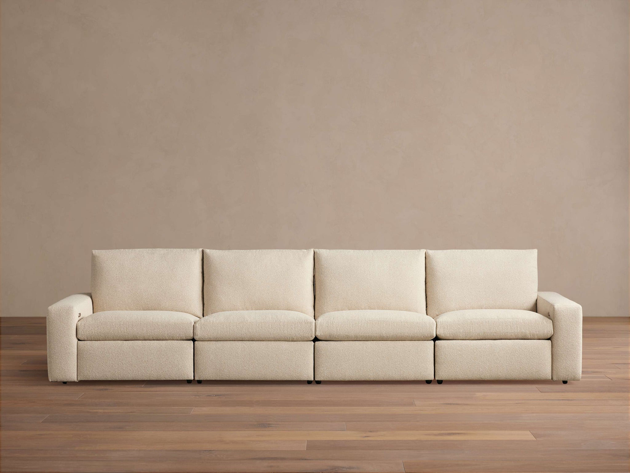 Kipton Wide Arm Four-Piece Motion Modular Sofa