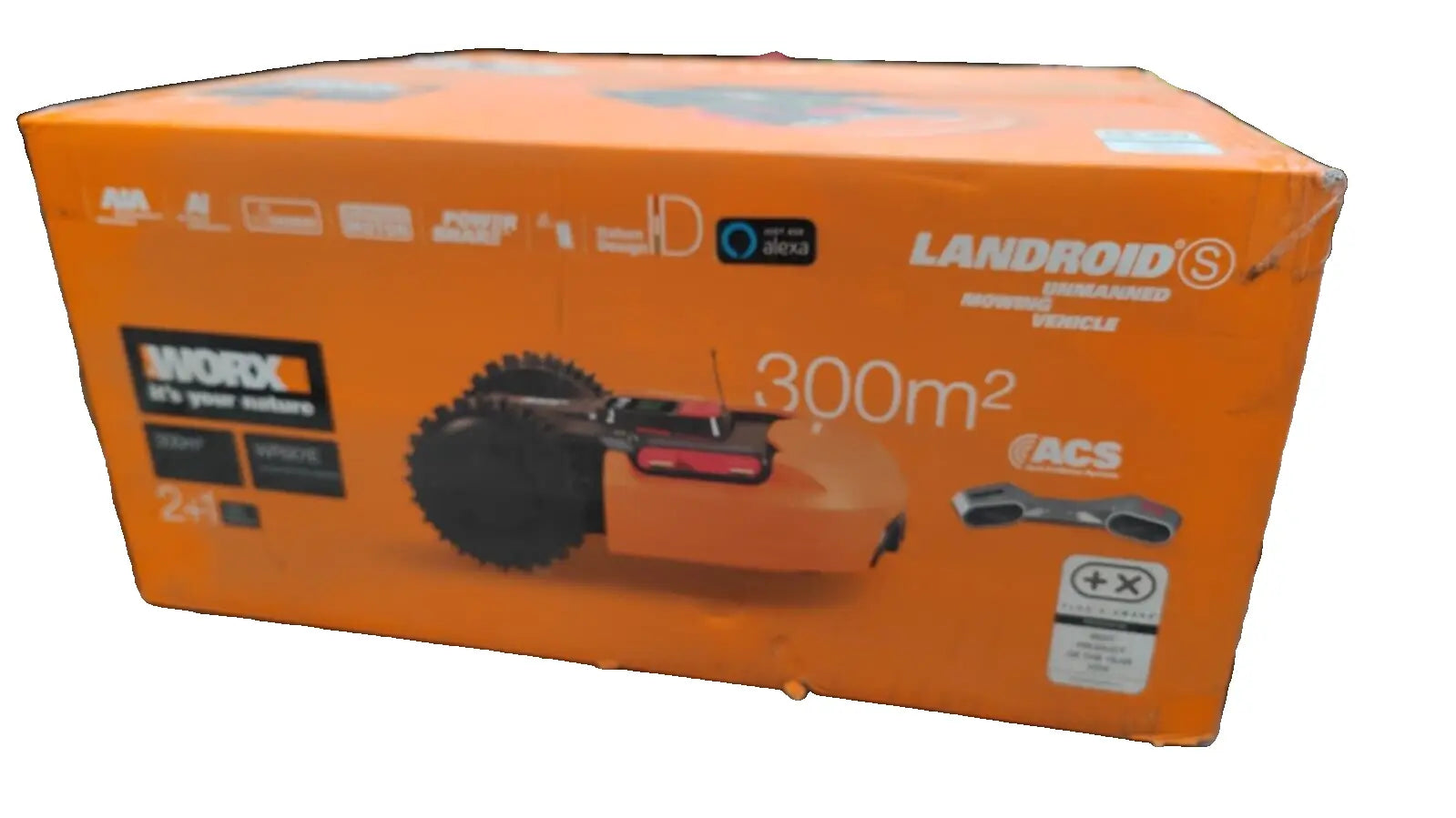 WORX Landroid 300m² Mähroboter Vorteilspackung mit ACS - Rasenroboter, Akkumäher