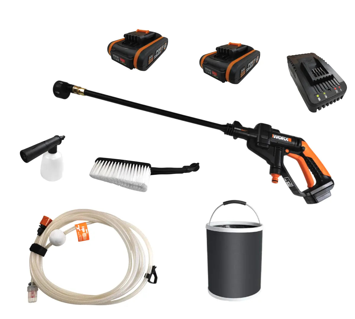 WORX WG625E.1 Hochdruckreiniger Hydroshot WG625E.1, 2x2.0Ah Akkus, PowerShare
