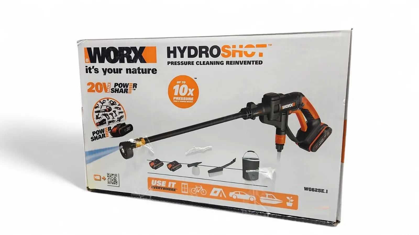 WORX WG625E.1 Hochdruckreiniger Hydroshot WG625E.1, 2x2.0Ah Akkus, PowerShare