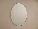 Lira Oval Bath Wall Mirror in Brass
