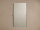 Monroe Rectangular Bath Wall Mirror in Nickel