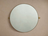 Monroe Round Bath Wall Mirror in Brass
