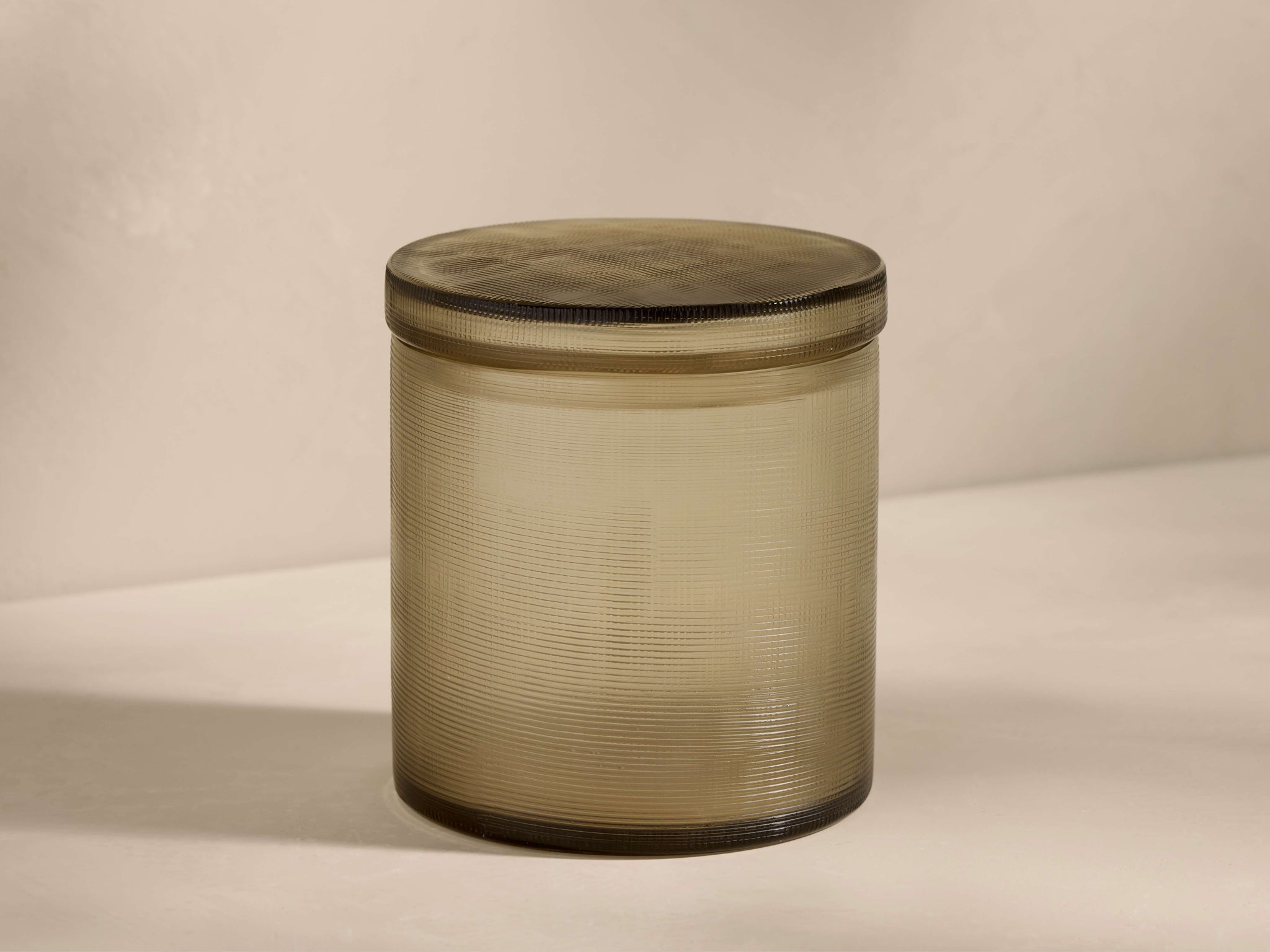 Abilene Bath Jar in Olive Smoke