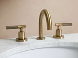 Crewe Knurled Faucet in Antique Brass