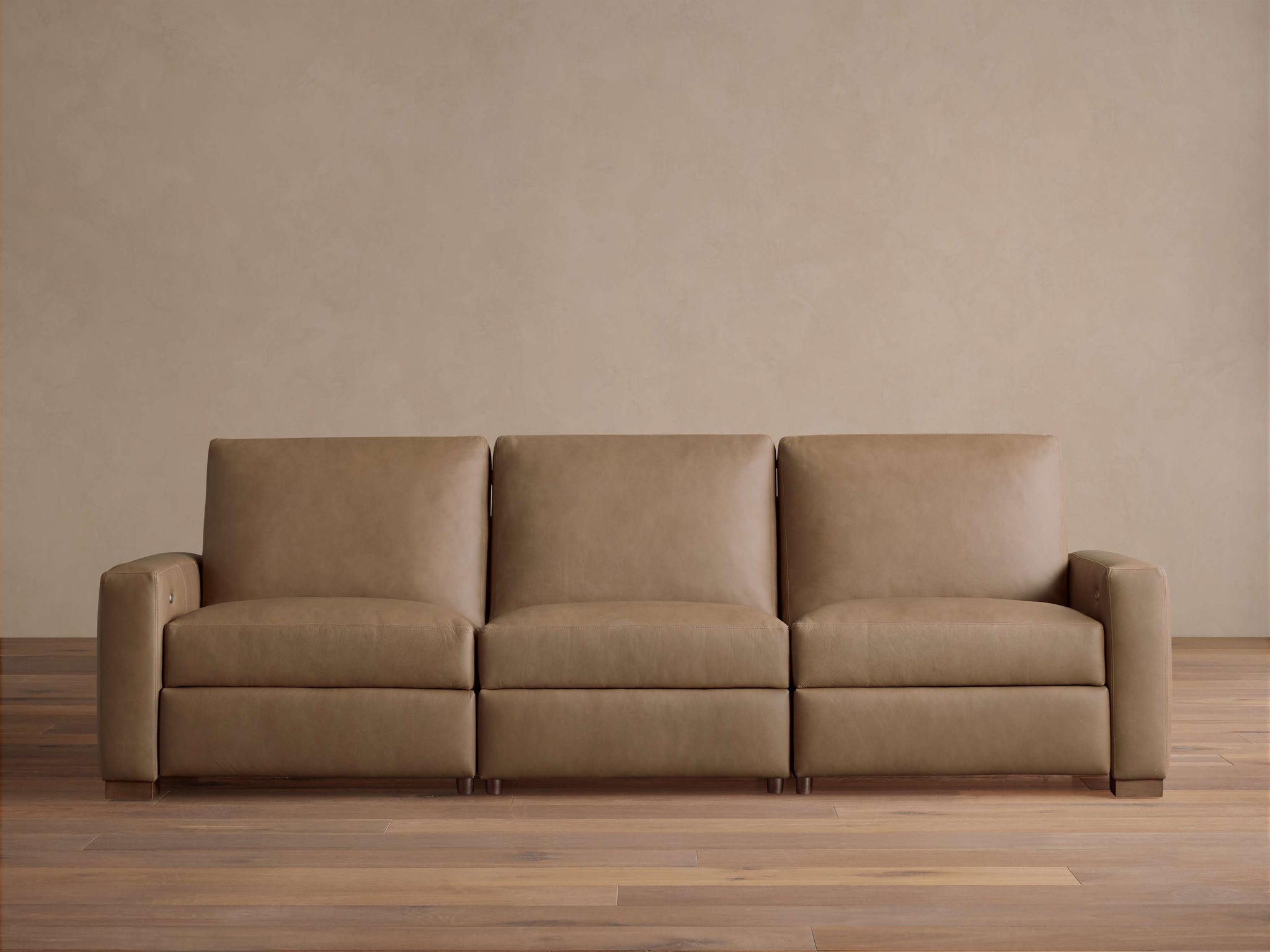 Remington Leather Three-Piece Motion Sofa