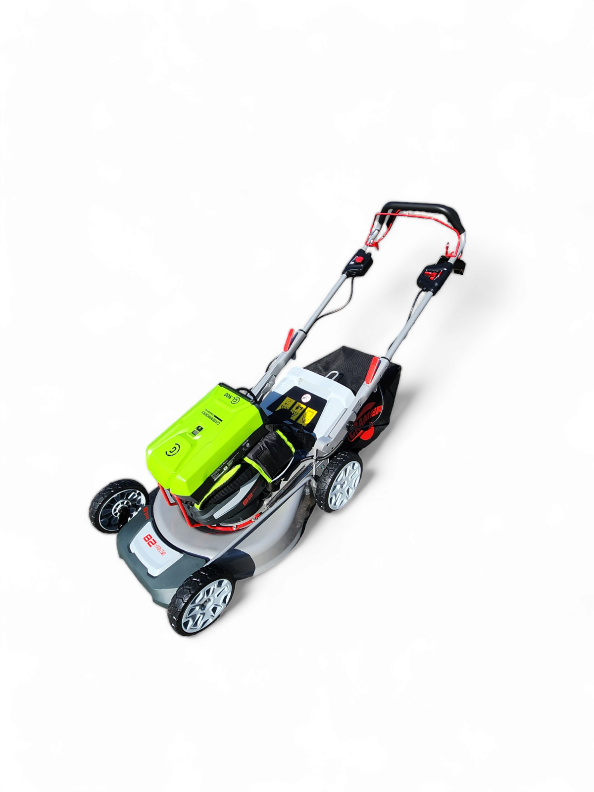 Cramer 82LM51SX Akku-Rasenmäher 51 cm + Greenworks Akku-Rucksack 82 V 12,5 Ah